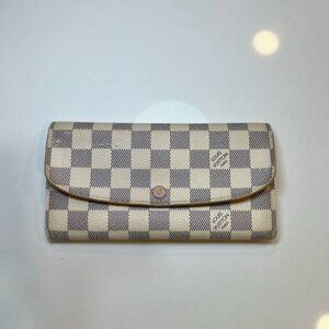 Louis Vuitton Emilie Wallet Damier Azur Canvas Rose Ballerine